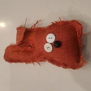 Handmade Orange Burlap Easter Bunny